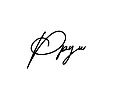 Use a signature maker to create a handwritten signature online. With this signature software, you can design (AmerikaSignatureDemo-Regular) your own signature for name Ppyw. Ppyw signature style 3 images and pictures png