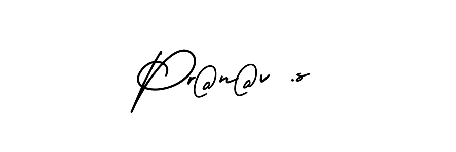 Make a beautiful signature design for name Pr@n@v .s. With this signature (AmerikaSignatureDemo-Regular) style, you can create a handwritten signature for free. Pr@n@v .s signature style 3 images and pictures png