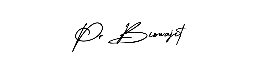Pr Biswajit stylish signature style. Best Handwritten Sign (AmerikaSignatureDemo-Regular) for my name. Handwritten Signature Collection Ideas for my name Pr Biswajit. Pr Biswajit signature style 3 images and pictures png
