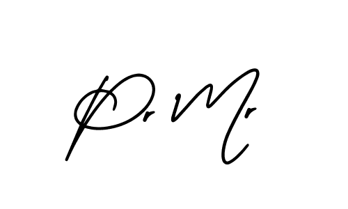 Also we have Pr Mr name is the best signature style. Create professional handwritten signature collection using AmerikaSignatureDemo-Regular autograph style. Pr Mr signature style 3 images and pictures png