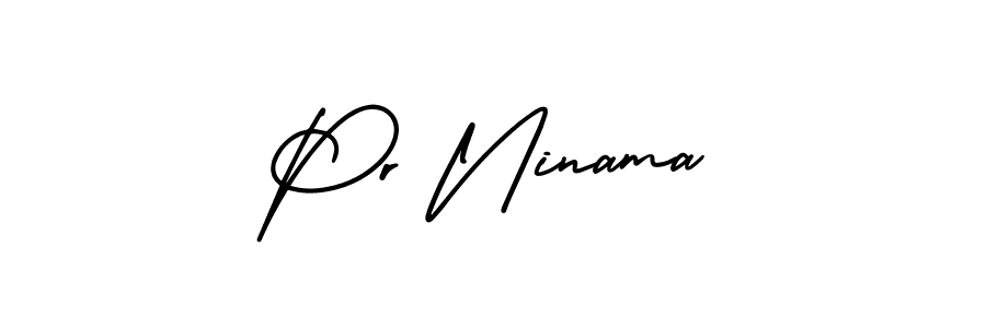 Use a signature maker to create a handwritten signature online. With this signature software, you can design (AmerikaSignatureDemo-Regular) your own signature for name Pr Ninama. Pr Ninama signature style 3 images and pictures png
