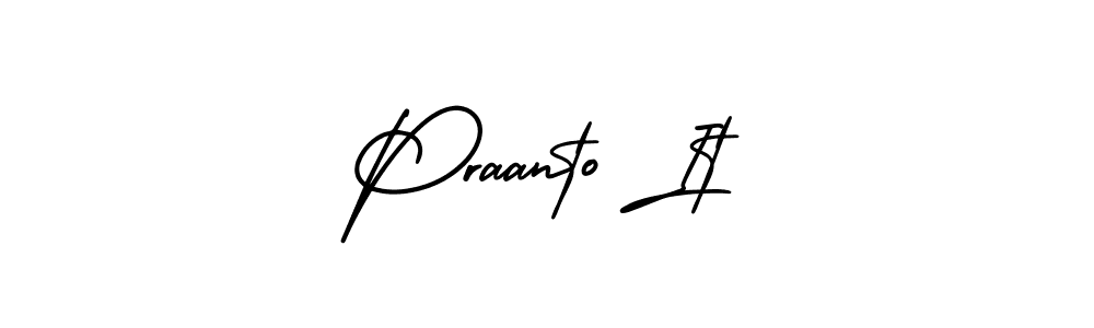 The best way (AmerikaSignatureDemo-Regular) to make a short signature is to pick only two or three words in your name. The name Praanto It include a total of six letters. For converting this name. Praanto It signature style 3 images and pictures png