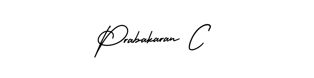 Make a beautiful signature design for name Prabakaran C. With this signature (AmerikaSignatureDemo-Regular) style, you can create a handwritten signature for free. Prabakaran C signature style 3 images and pictures png