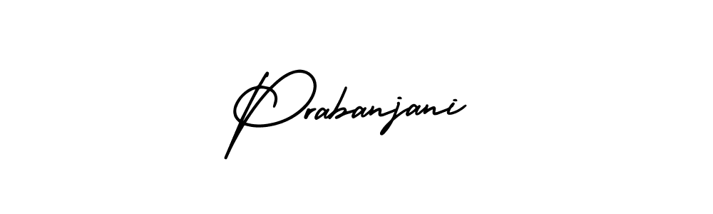 Design your own signature with our free online signature maker. With this signature software, you can create a handwritten (AmerikaSignatureDemo-Regular) signature for name Prabanjani. Prabanjani signature style 3 images and pictures png