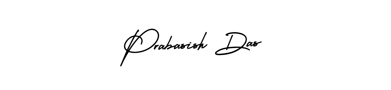 The best way (AmerikaSignatureDemo-Regular) to make a short signature is to pick only two or three words in your name. The name Prabasish Das include a total of six letters. For converting this name. Prabasish Das signature style 3 images and pictures png