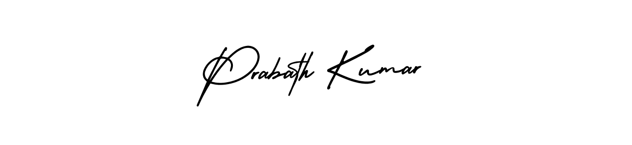 You should practise on your own different ways (AmerikaSignatureDemo-Regular) to write your name (Prabath Kumar) in signature. don't let someone else do it for you. Prabath Kumar signature style 3 images and pictures png