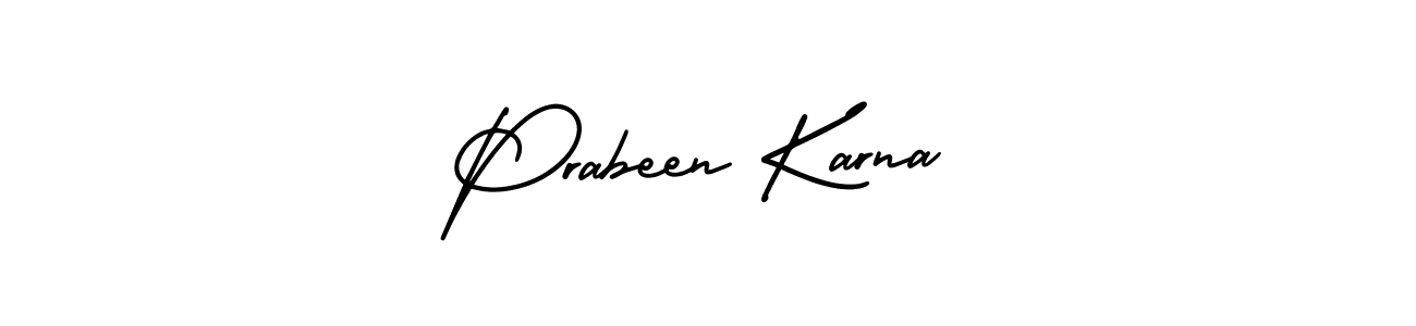 Best and Professional Signature Style for Prabeen Karna. AmerikaSignatureDemo-Regular Best Signature Style Collection. Prabeen Karna signature style 3 images and pictures png