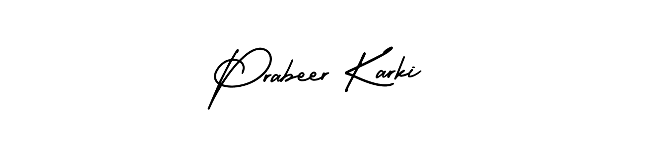 Make a beautiful signature design for name Prabeer Karki. Use this online signature maker to create a handwritten signature for free. Prabeer Karki signature style 3 images and pictures png