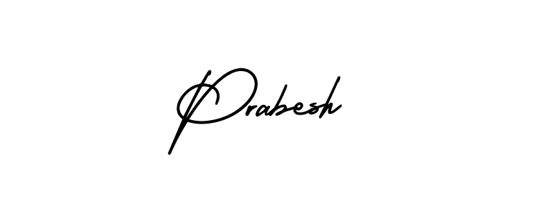 How to make Prabesh  name signature. Use AmerikaSignatureDemo-Regular style for creating short signs online. This is the latest handwritten sign. Prabesh  signature style 3 images and pictures png