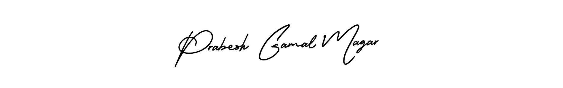 Create a beautiful signature design for name Prabesh Gamal Magar. With this signature (AmerikaSignatureDemo-Regular) fonts, you can make a handwritten signature for free. Prabesh Gamal Magar signature style 3 images and pictures png