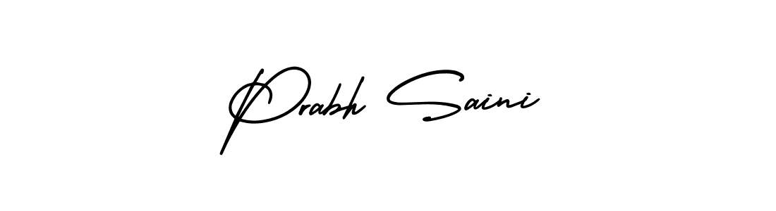 Design your own signature with our free online signature maker. With this signature software, you can create a handwritten (AmerikaSignatureDemo-Regular) signature for name Prabh Saini. Prabh Saini signature style 3 images and pictures png