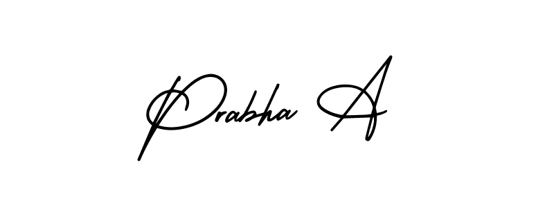 Make a beautiful signature design for name Prabha A. With this signature (AmerikaSignatureDemo-Regular) style, you can create a handwritten signature for free. Prabha A signature style 3 images and pictures png