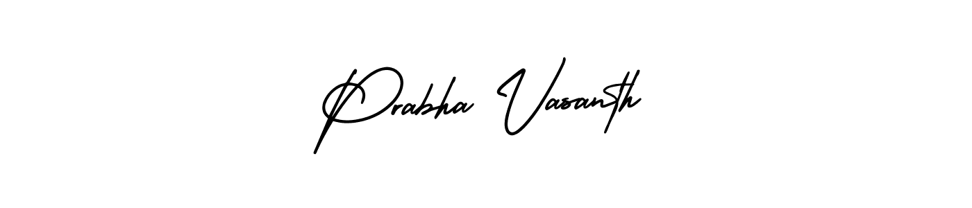 Use a signature maker to create a handwritten signature online. With this signature software, you can design (AmerikaSignatureDemo-Regular) your own signature for name Prabha Vasanth. Prabha Vasanth signature style 3 images and pictures png