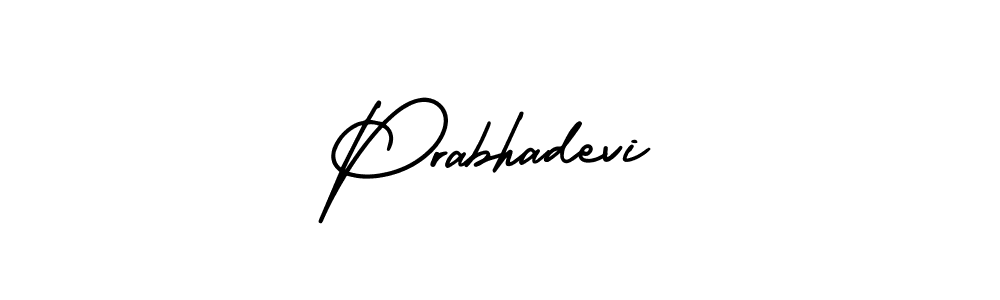 Prabhadevi stylish signature style. Best Handwritten Sign (AmerikaSignatureDemo-Regular) for my name. Handwritten Signature Collection Ideas for my name Prabhadevi. Prabhadevi signature style 3 images and pictures png