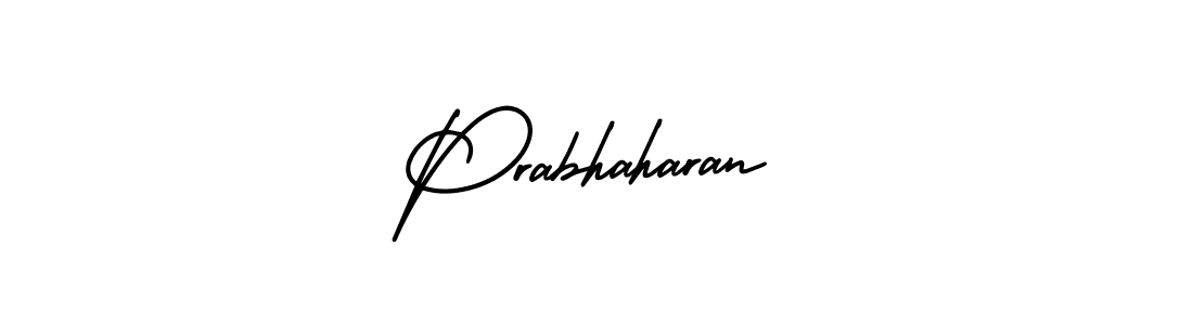 How to make Prabhaharan name signature. Use AmerikaSignatureDemo-Regular style for creating short signs online. This is the latest handwritten sign. Prabhaharan signature style 3 images and pictures png