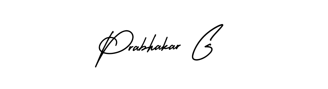 Use a signature maker to create a handwritten signature online. With this signature software, you can design (AmerikaSignatureDemo-Regular) your own signature for name Prabhakar G. Prabhakar G signature style 3 images and pictures png