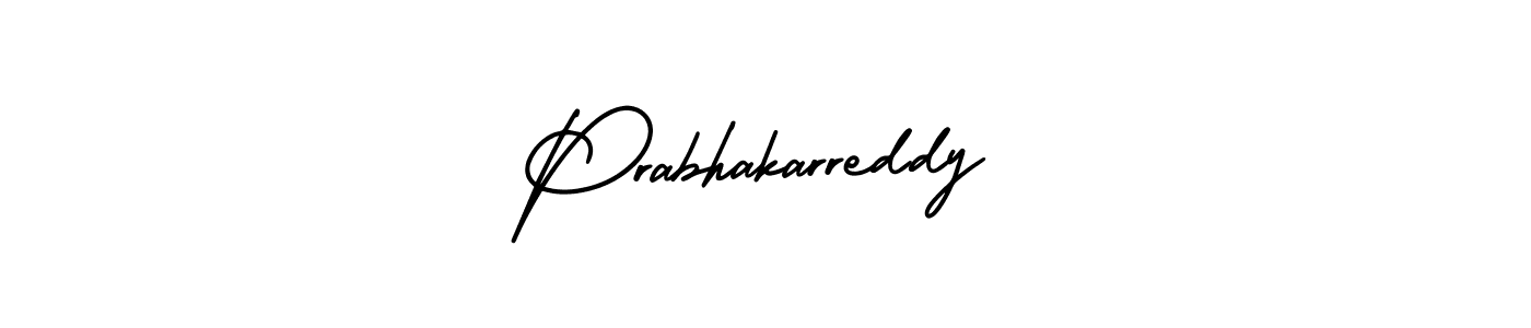 You should practise on your own different ways (AmerikaSignatureDemo-Regular) to write your name (Prabhakarreddy) in signature. don't let someone else do it for you. Prabhakarreddy signature style 3 images and pictures png