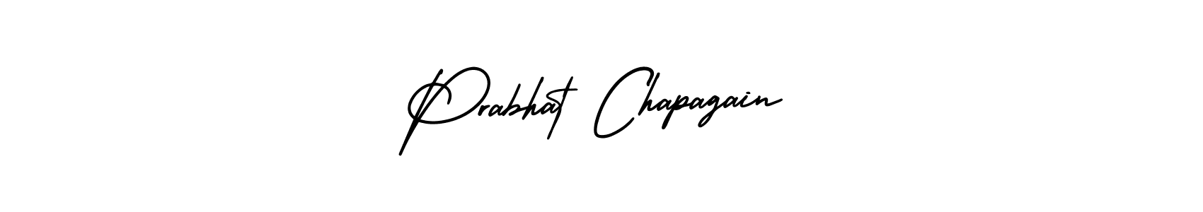 You should practise on your own different ways (AmerikaSignatureDemo-Regular) to write your name (Prabhat Chapagain) in signature. don't let someone else do it for you. Prabhat Chapagain signature style 3 images and pictures png