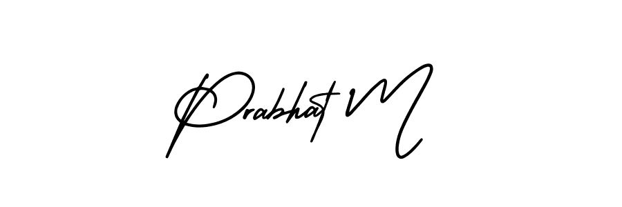 Create a beautiful signature design for name Prabhat M. With this signature (AmerikaSignatureDemo-Regular) fonts, you can make a handwritten signature for free. Prabhat M signature style 3 images and pictures png