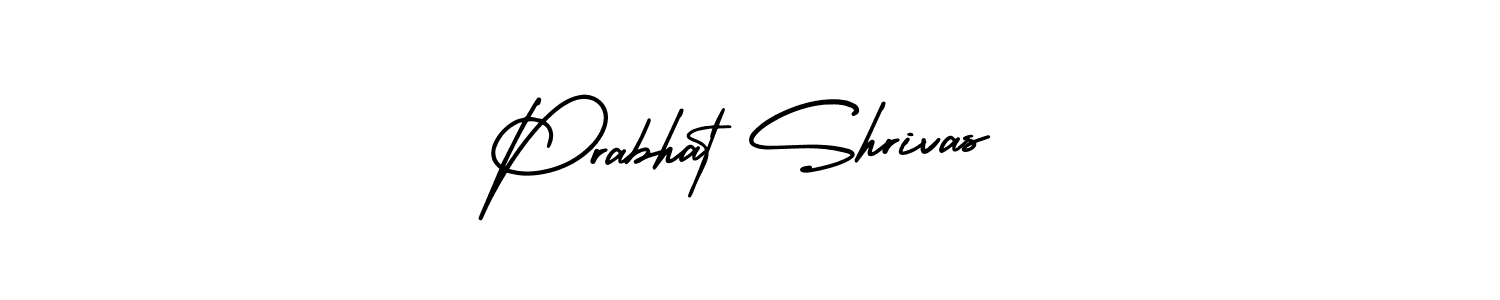 The best way (AmerikaSignatureDemo-Regular) to make a short signature is to pick only two or three words in your name. The name Prabhat Shrivas include a total of six letters. For converting this name. Prabhat Shrivas signature style 3 images and pictures png