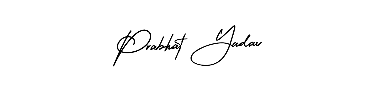 How to Draw Prabhat Yadav signature style? AmerikaSignatureDemo-Regular is a latest design signature styles for name Prabhat Yadav. Prabhat Yadav signature style 3 images and pictures png