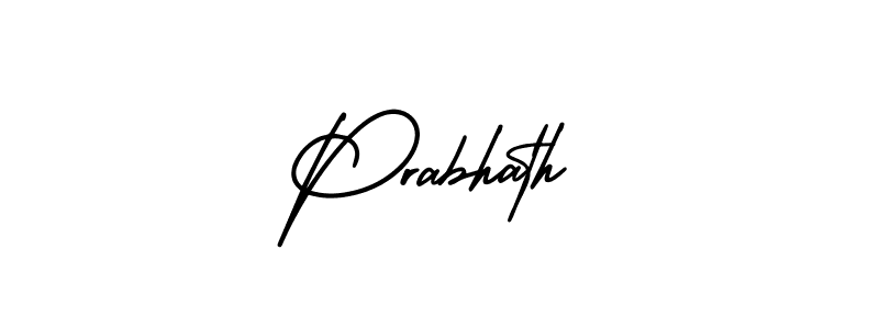The best way (AmerikaSignatureDemo-Regular) to make a short signature is to pick only two or three words in your name. The name Prabhath include a total of six letters. For converting this name. Prabhath signature style 3 images and pictures png