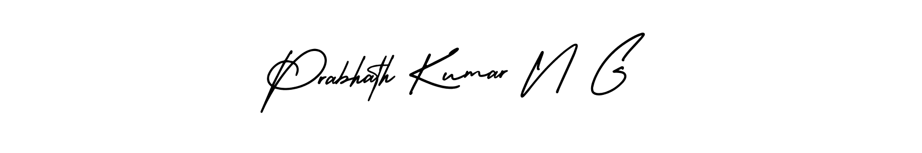 How to make Prabhath Kumar N G name signature. Use AmerikaSignatureDemo-Regular style for creating short signs online. This is the latest handwritten sign. Prabhath Kumar N G signature style 3 images and pictures png