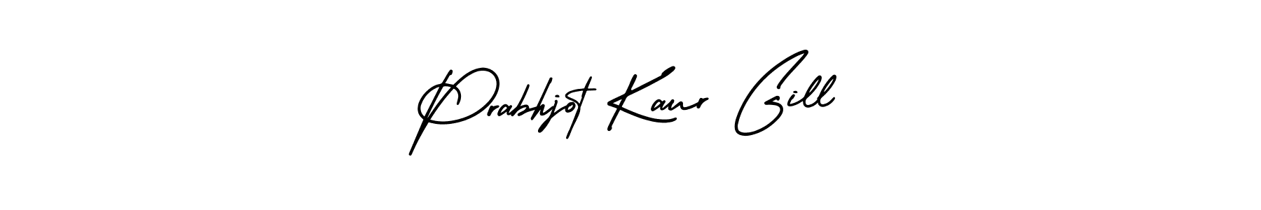 How to make Prabhjot Kaur Gill name signature. Use AmerikaSignatureDemo-Regular style for creating short signs online. This is the latest handwritten sign. Prabhjot Kaur Gill signature style 3 images and pictures png