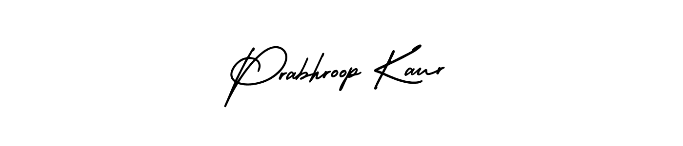 It looks lik you need a new signature style for name Prabhroop Kaur. Design unique handwritten (AmerikaSignatureDemo-Regular) signature with our free signature maker in just a few clicks. Prabhroop Kaur signature style 3 images and pictures png