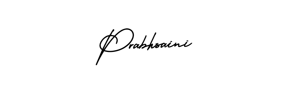 Also You can easily find your signature by using the search form. We will create Prabhsaini name handwritten signature images for you free of cost using AmerikaSignatureDemo-Regular sign style. Prabhsaini signature style 3 images and pictures png