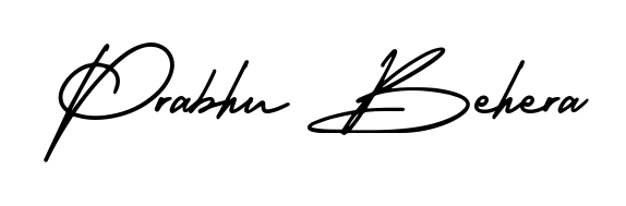 Personalize your online presence with Prabhu Behera signature rendered in elegant AmerikaSignatureDemo-Regular font. Great for website footers and blogs. Prabhu Behera signature style 3 images and pictures png