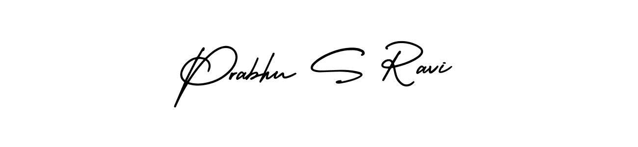 How to make Prabhu S Ravi name signature. Use AmerikaSignatureDemo-Regular style for creating short signs online. This is the latest handwritten sign. Prabhu S Ravi signature style 3 images and pictures png