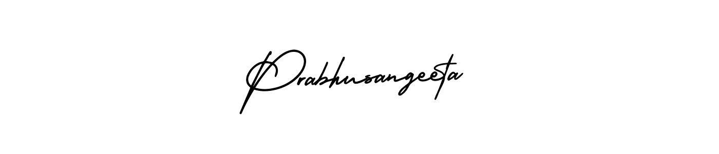 How to make Prabhusangeeta name signature. Use AmerikaSignatureDemo-Regular style for creating short signs online. This is the latest handwritten sign. Prabhusangeeta signature style 3 images and pictures png