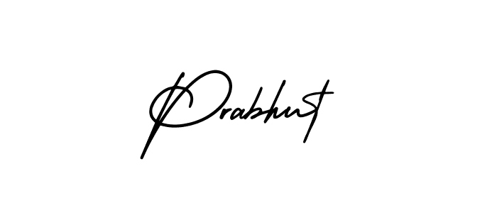 How to make Prabhut name signature. Use AmerikaSignatureDemo-Regular style for creating short signs online. This is the latest handwritten sign. Prabhut signature style 3 images and pictures png