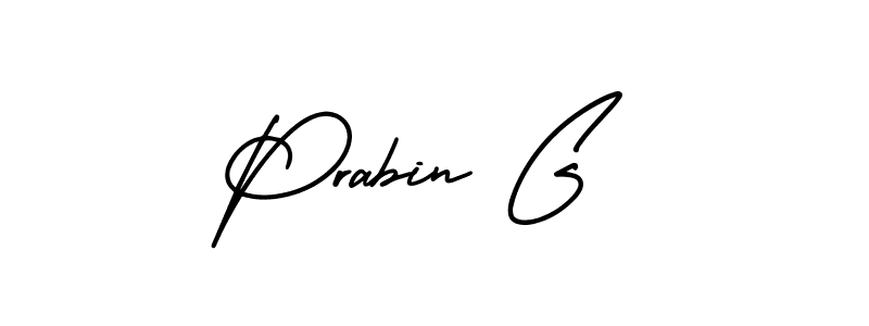 How to Draw Prabin G signature style? AmerikaSignatureDemo-Regular is a latest design signature styles for name Prabin G. Prabin G signature style 3 images and pictures png