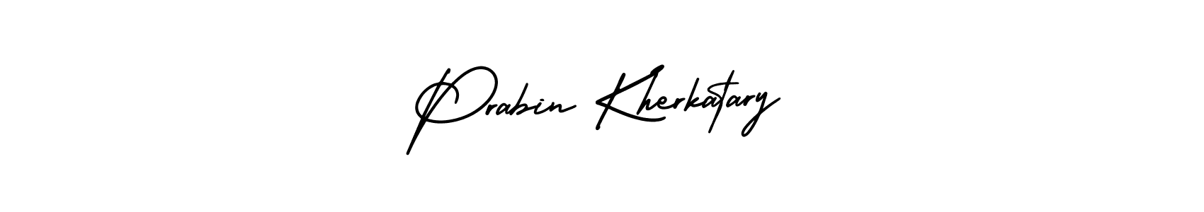 Also we have Prabin Kherkatary name is the best signature style. Create professional handwritten signature collection using AmerikaSignatureDemo-Regular autograph style. Prabin Kherkatary signature style 3 images and pictures png