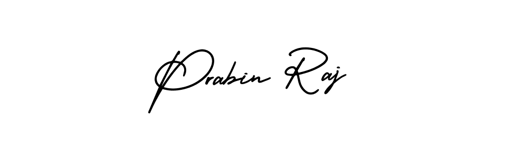 Use a signature maker to create a handwritten signature online. With this signature software, you can design (AmerikaSignatureDemo-Regular) your own signature for name Prabin Raj. Prabin Raj signature style 3 images and pictures png