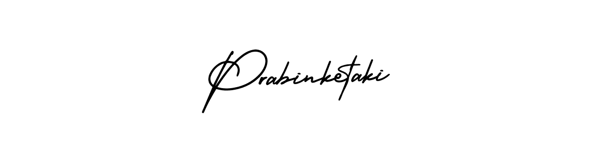How to make Prabinketaki name signature. Use AmerikaSignatureDemo-Regular style for creating short signs online. This is the latest handwritten sign. Prabinketaki signature style 3 images and pictures png