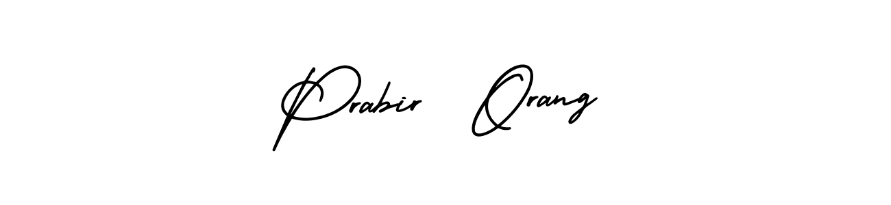 How to make Prabir  Orang signature? AmerikaSignatureDemo-Regular is a professional autograph style. Create handwritten signature for Prabir  Orang name. Prabir  Orang signature style 3 images and pictures png