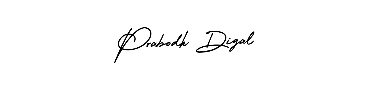 Design your own signature with our free online signature maker. With this signature software, you can create a handwritten (AmerikaSignatureDemo-Regular) signature for name Prabodh Digal. Prabodh Digal signature style 3 images and pictures png