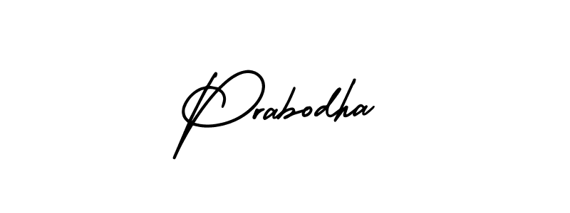 Make a beautiful signature design for name Prabodha. With this signature (AmerikaSignatureDemo-Regular) style, you can create a handwritten signature for free. Prabodha signature style 3 images and pictures png
