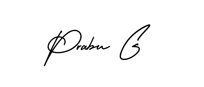 It looks lik you need a new signature style for name Prabu G. Design unique handwritten (AmerikaSignatureDemo-Regular) signature with our free signature maker in just a few clicks. Prabu G signature style 3 images and pictures png