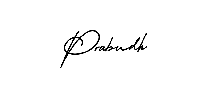 It looks lik you need a new signature style for name Prabudh. Design unique handwritten (AmerikaSignatureDemo-Regular) signature with our free signature maker in just a few clicks. Prabudh signature style 3 images and pictures png
