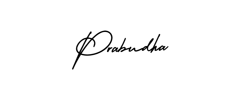 The best way (AmerikaSignatureDemo-Regular) to make a short signature is to pick only two or three words in your name. The name Prabudha include a total of six letters. For converting this name. Prabudha signature style 3 images and pictures png