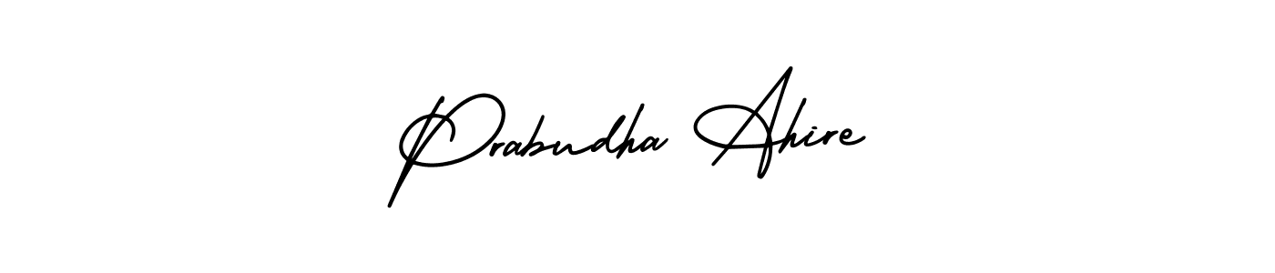 AmerikaSignatureDemo-Regular is a professional signature style that is perfect for those who want to add a touch of class to their signature. It is also a great choice for those who want to make their signature more unique. Get Prabudha Ahire name to fancy signature for free. Prabudha Ahire signature style 3 images and pictures png