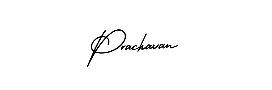 Prachavan stylish signature style. Best Handwritten Sign (AmerikaSignatureDemo-Regular) for my name. Handwritten Signature Collection Ideas for my name Prachavan. Prachavan signature style 3 images and pictures png