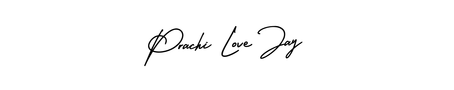 Prachi Love Jay stylish signature style. Best Handwritten Sign (AmerikaSignatureDemo-Regular) for my name. Handwritten Signature Collection Ideas for my name Prachi Love Jay. Prachi Love Jay signature style 3 images and pictures png