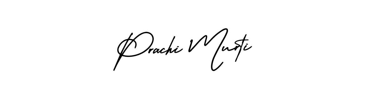 You should practise on your own different ways (AmerikaSignatureDemo-Regular) to write your name (Prachi Murti) in signature. don't let someone else do it for you. Prachi Murti signature style 3 images and pictures png