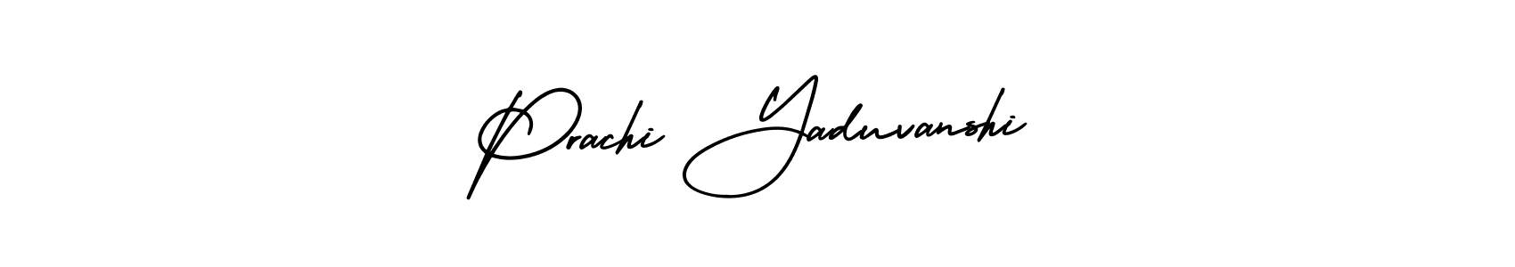 Design your own signature with our free online signature maker. With this signature software, you can create a handwritten (AmerikaSignatureDemo-Regular) signature for name Prachi Yaduvanshi. Prachi Yaduvanshi signature style 3 images and pictures png