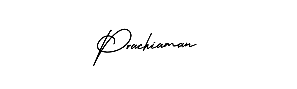 It looks lik you need a new signature style for name Prachiaman. Design unique handwritten (AmerikaSignatureDemo-Regular) signature with our free signature maker in just a few clicks. Prachiaman signature style 3 images and pictures png